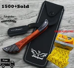 100 Blades + Wood Handle Straight Edge Barber Hair Shaving Razor Folding Knife. Fixed Price $13.86.