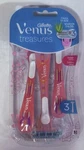 Gillette Venus Treasures Women's Disposable Razor 3 Count Blade Touch Of Aloe. Fixed Price $6.00.