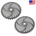 2 Pack -9" X 36T Carbide Tip Brush Blades For Cutter, Trimmer, Weed Eater. Fixed Price $14.88.