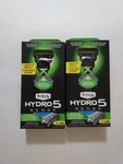 2 New Men's Schick Hydro 5 Sense Sensitive Razor Flip Back Trimmer 6 Cartridges. Fixed Price $24.00.