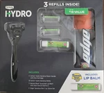 Schick Hydro Sensitive Shave Men Gift Set Razor 4 Refills Gel Socks Travel Cap. Fixed Price $15.99.