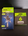 New Gillette Labs Dallas Cowboys Razor Handle, 1 Cartridge Plus 6 Pack Refills. Fixed Price $45.00.