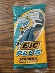 Shavers Razors - Bic Plus Sensitive Aloe And Vitamin (pack Of 5). Fixed Price $15.00.
