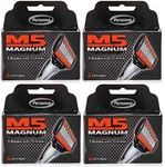 Personna M5 Magnum Razor Refill Blades With Trimmer, Cartridges (4 Pack). Fixed Price $26.75.