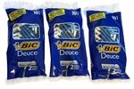 Lot Of 30 Bic Deuce 2 Blade Razors For Shaving, Disposable Shavers (3X 10 Each). Fixed Price $23.89.