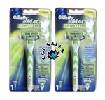 2X Brand New Men Gillette Mach 3 Sensitive Razor 1 Refill Cartridge. Fixed Price $19.99.