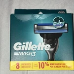 Gillette MACH3 3-BLADE Stainless Steel Razor 8 Refill Cartridges. Fixed Price $15.00.