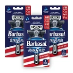 Barbasol Ultra 6 Plus Razors 3 Pack Disposable Shaving For Men. Fixed Price $27.89.