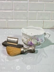 Vintage Gentleman Grooming Kit Sterling Brush Gillette Razor Shaving Set. Fixed Price $129.97.