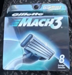 New Gillette MACH3 Men's Razor Blade Refill Cartridges 8 Total Factory Sealed. Fixed Price $8.92.