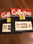 Vtg Gillette Super Stainless 5 Blades Sealed Set Of Two Packs - New Old Stock. Fixed Price $11.00.