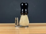 Black Omega Shaving Brush Metal Stand Only Set ( 2PC ). Fixed Price $29.99.
