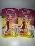 Lot Of 2 Gillette Venus Simply 3 Paradise Scented Women's Disposable Razor 4 Ct. Fixed Price $13.50.