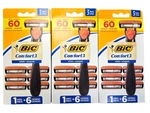 Bic Hybrid 3 Razor Comfort Men W/ 6 Cartridges ( Sets ). Fixed Price $27.79.