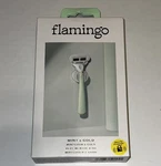 Flamingo Mint & Gold Women's Razor Handle + Cartridge 1 Shower Holder. Fixed Price $6.99.
