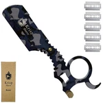 Camouflage Men Barber Beard Hair Shaving Razor Straight Edge + 10 Shave Blades. Fixed Price $9.99.