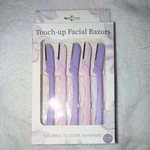 Evriholder Dermaplaning Facial Razor 5 Pack Foldable, Pink & Purple. Fixed Price $10.49.