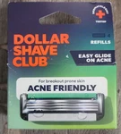 Dollar Shave Club Razor Refill Acne Friendly (1 Box Of 4 Cartridges). Fixed Price $9.95.