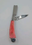 Pakistan Lockback Folding Knife Stainless Razor Blade Wood Handle Clean. Fixed Price $19.97.