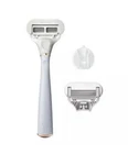 Flamingo Taro Rose Gold 2X Cartridges + Shower Holder Women's Razor Shaver Set. Fixed Price $11.98.