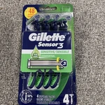 Gillette SENSOR3 Sensitive Men's Disposable Razors- Aloe- Pack Of 4. Fixed Price $9.99.