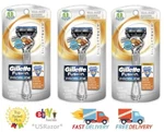 3 Gillette Fusion Proglide Flexball Razor Blade Handle Manual Shaver Silvertouch. Fixed Price $27.99.