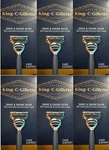 6 Pack King Gillette 5 Shaving & Edging Razor Navy Handle + 2. Fixed Price $64.00.