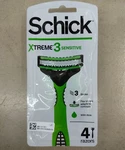 Schick XTREME3 Sensitive Disposable Razor 4PCS Pack, 3BLADES Aloe Flexible. Fixed Price $26.99.
