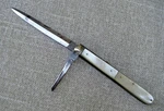 Rare & Early Pearl 2 Blade W. Stenton Sheffield Folding Lockback Dirk C.1835. Fixed Price $2250.00.