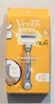 Gillette Venus Olay Comfortglide Coconut Scent Metal Handle 5 Blade 2 Cartridges. Fixed Price $11.96.