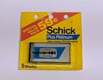 Vintage Schick Double Edge Plus Platinum Blades W/ Teflon Coating 5 Ct - New. Fixed Price $6.99.