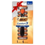 Bic Comfort 3 Hybrid Men's Disposable Razor, Blades, 6 Cartridges 1 Handle. Fixed Price $11.60.