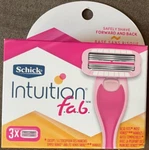 Schick Intuition Fab Razor Refills, 3 F.a.b Forward And Back New Sealed. Fixed Price $42.95.