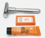 Van Der Hagen Twist Adjustable Safety Razor + 5 Blades Shave Butter Sample. Fixed Price $21.99.