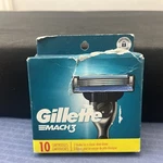 Gillette MACH3 10 Cartridges New In Package Sharp Blades Each. Fixed Price $21.99.