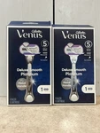 Gillette Venus Deluxe Smooth Platinum Razor 5 Blades Metal Handle Women. Fixed Price $22.99.