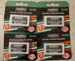 New 4 Packs Of Vintage Daxton Double Edge Razor Blades Plastic Holder Universal. Fixed Price $12.00.