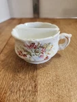 Vntg Victorian Floral Pink Roses Mustache Cup W/scalloped Edges. Fixed Price $29.69.