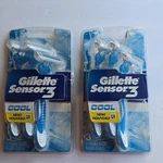 Lot Of 2 Gillette Sensor 3 Cool Razor Disposable Count. Fixed Price $12.99.