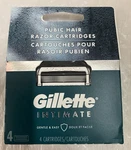 Gillette Intimate Pubic Hair Razor Cartridges 4 Count Blade Refills. Fixed Price $12.21.