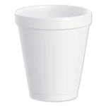 8 Oz. White Disposable Foam Cups, 25/BAG, 40 Bags/carton. Fixed Price $50.14.