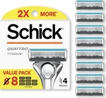 Schick Quattro Titanium Diamond-coated Razor Refills 8 Cartridges 4 Blades Men. Fixed Price $17.89.