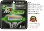 8 Gillette MACH3 M3 Power Razors Blades Cartridges Refills Shaver Usa Authentic. Fixed Price $42.99.
