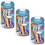 9 Gillette Venus Pivoting Head Moisture Strip Disposable 3-BLADE Razor (3 Pks). Fixed Price $14.50.