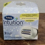 Schick Intuition- 3 All One Cartridges/ Razors Triple Blade Cucumber Melon. Fixed Price $11.82.