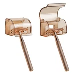 Luexbox 2 Pack Razor Holder With Cover For Shower Wall, Self Clear Brown. Fixed Price $15.97.