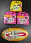 Bic Soleil Women Razor Kit & 3 Pack Blade Cartridge Shaver Refill Nos. Fixed Price $29.99.