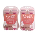 Pack Gillette Venus Comfortglide 3 Blade Disposable Razors, White 2CT. Fixed Price $11.95.
