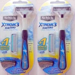 2 Schick XTREME3 Subzero Razor With Cartridge And 1 Free Shower Hanger. Fixed Price $42.29.