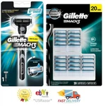 20 Gillette MACH3 8 4 Cartridges Blades Refill Shaver Razor Handle Fit M3 Turbo. Fixed Price $41.99.